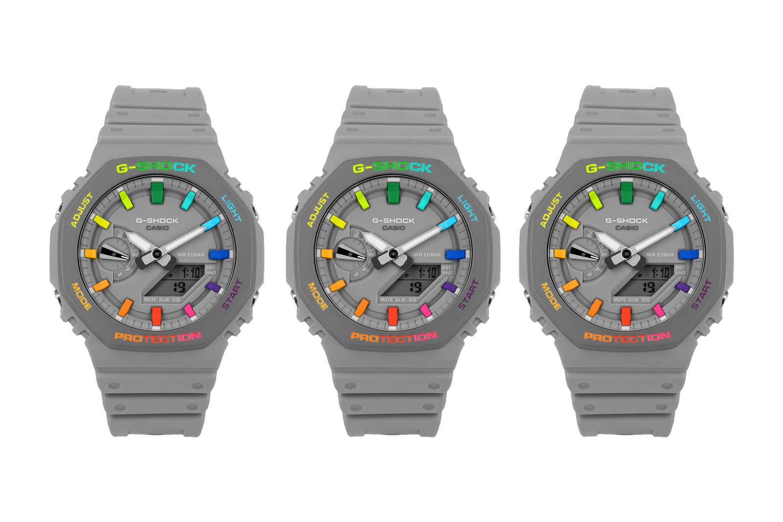 Beautiful Rainbow Casio G-Shock GA-2100-1A Rainbow Custom Watch